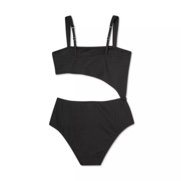 Women's Ribbed Cut Out One Piece Swimsuit - Shade - Picture 6 of 6